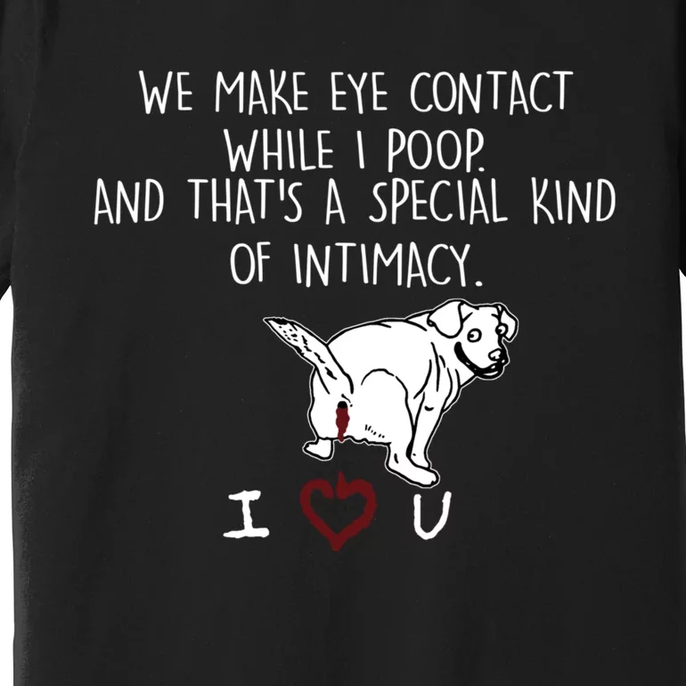 We Make Eye Contact While I Poop Funny Family Humor Premium T-Shirt