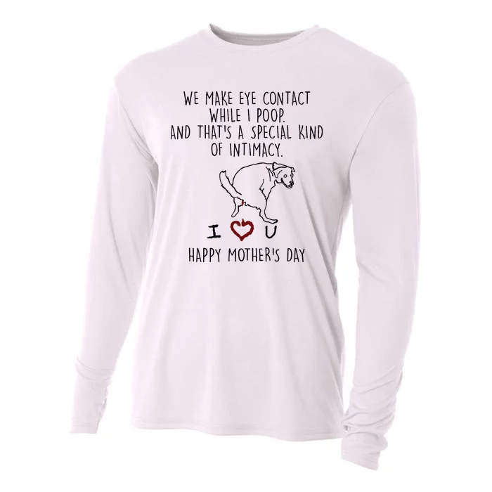 We Make Eye Contact While I Poop Funny Family Humor Cooling Performance Long Sleeve Crew