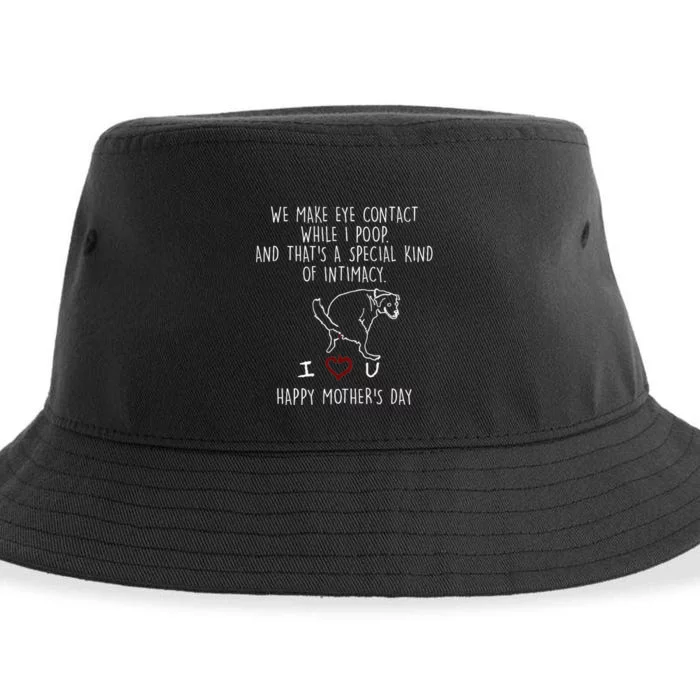 We Make Eye Contact While I Poop Funny Family Humor Sustainable Bucket Hat