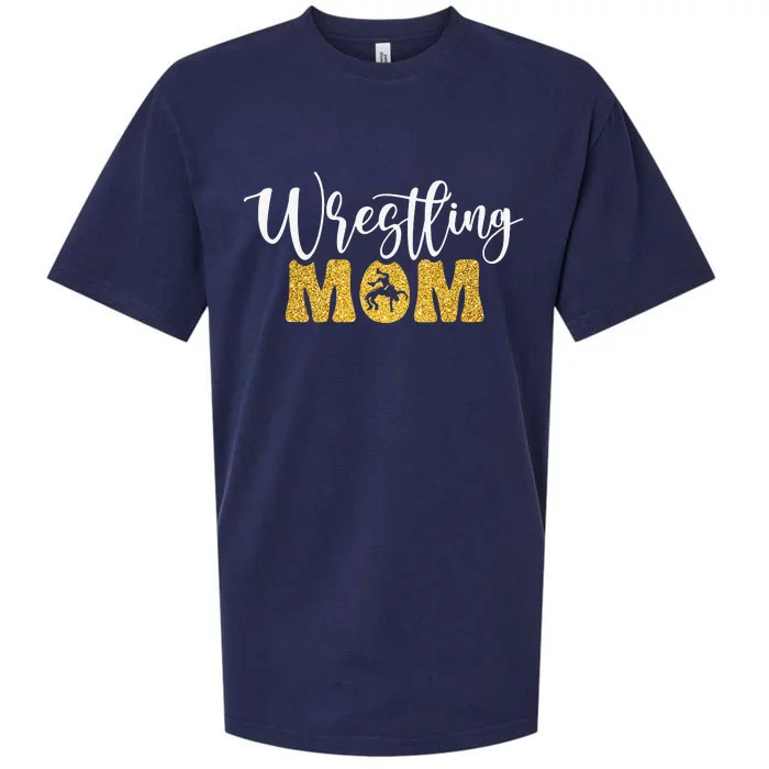 Wrestling Mom Funny Wrestling Sport Lover Mother's Day Mom Sueded Cloud Jersey T-Shirt