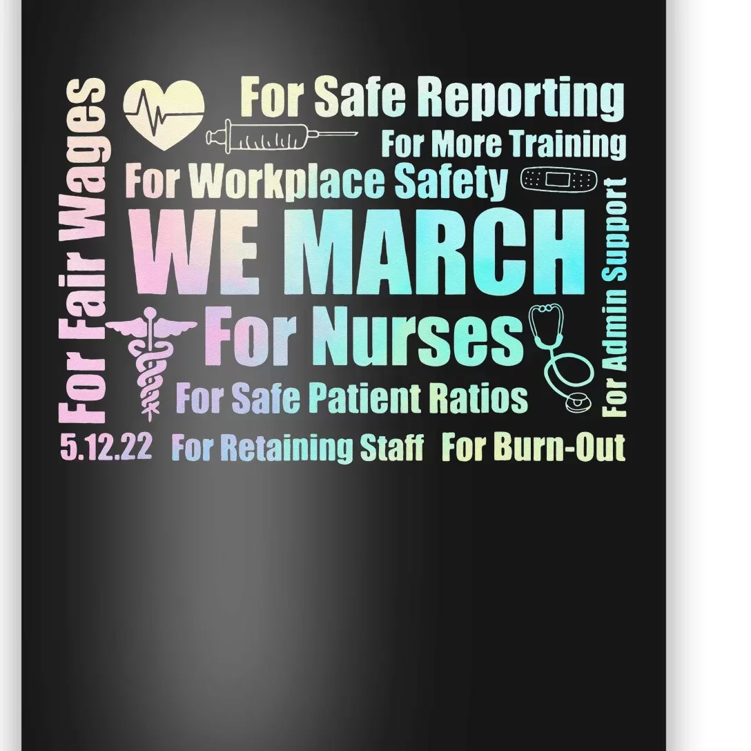 We March for Nurses Million Nurse March Wo Power Nurse Poster