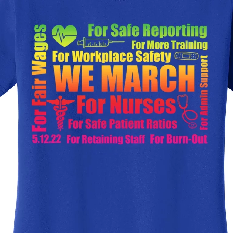 We March For Nurses Million Nurse March Power Nurse Gift Women's T-Shirt