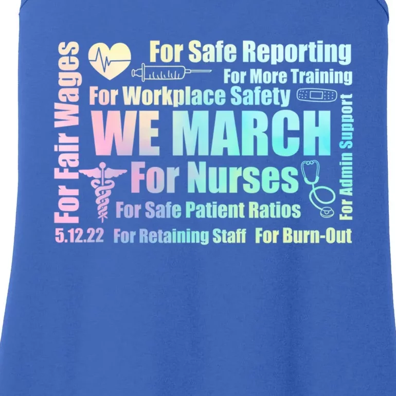 We March For Nurses Million Nurse March Power Nurse Funny Gift Ladies Essential Tank