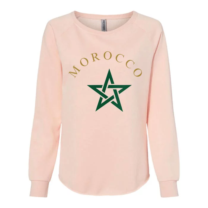 Wo Morocco Flag Design Apparel Design Womens California Wash Sweatshirt