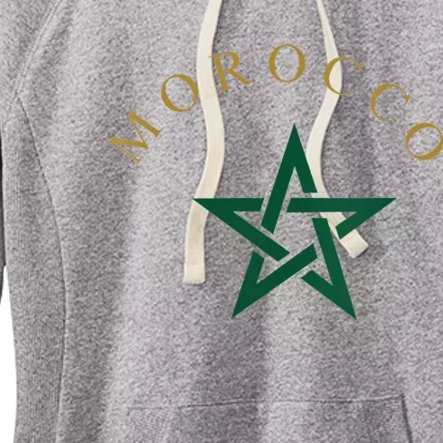 Wo Morocco Flag Design Apparel Design Women's Fleece Hoodie