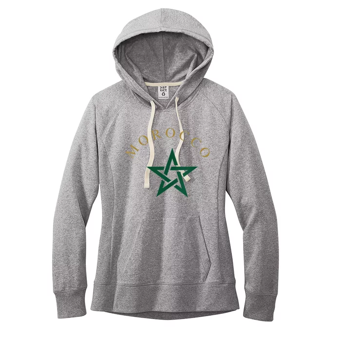 Wo Morocco Flag Design Apparel Design Women's Fleece Hoodie