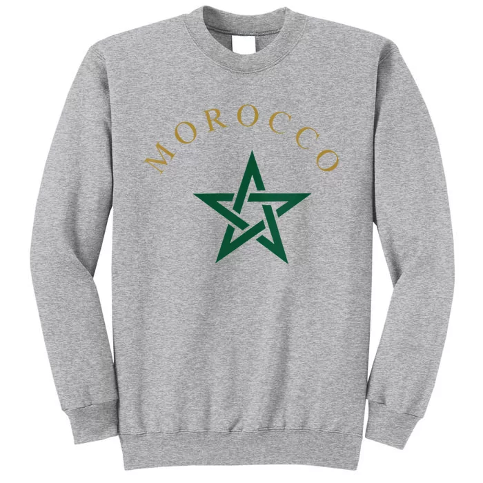 Wo Morocco Flag Design Apparel Design Tall Sweatshirt