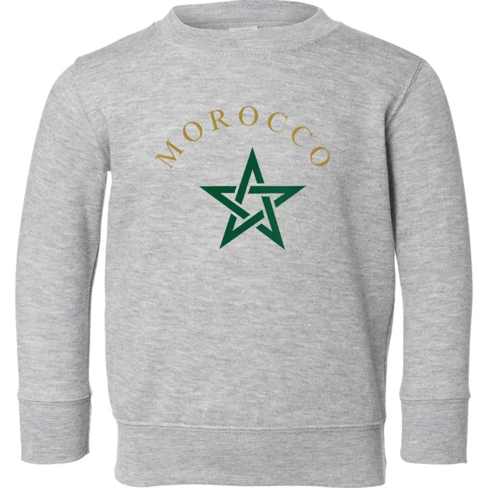 Wo Morocco Flag Design Apparel Design Toddler Sweatshirt