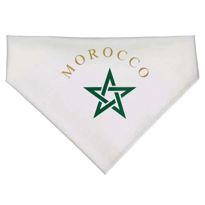 Wo Morocco Flag Design Apparel Design USA-Made Doggie Bandana