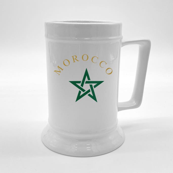 Wo Morocco Flag Design Apparel Design Front & Back Beer Stein