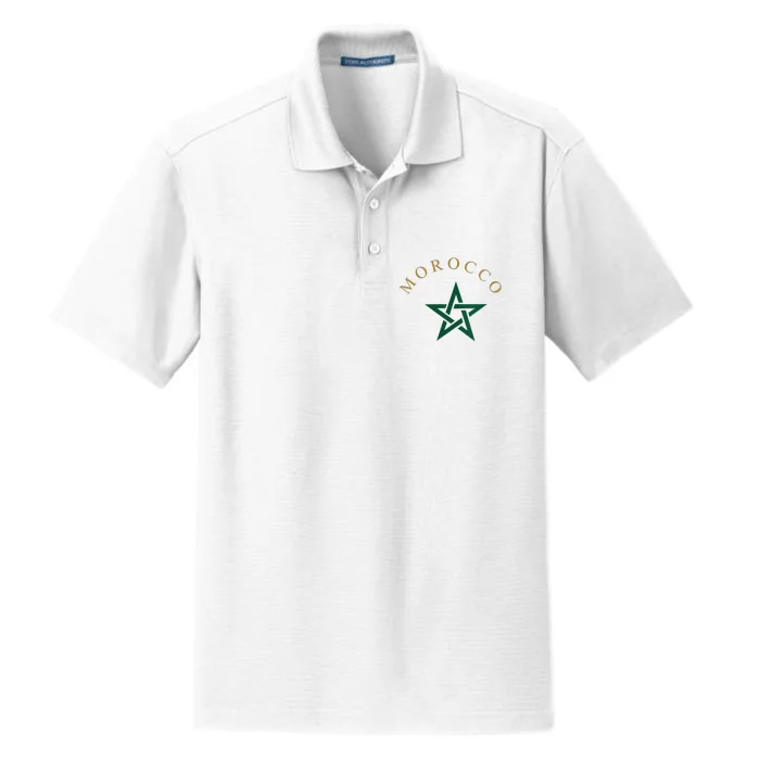 Wo Morocco Flag Design Apparel Design Dry Zone Grid Performance Polo