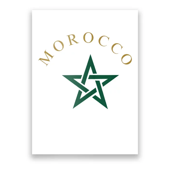 Wo Morocco Flag Design Apparel Design Poster