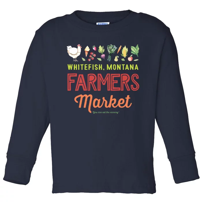 Whitefish Montana Farmers Market Toddler Long Sleeve Shirt