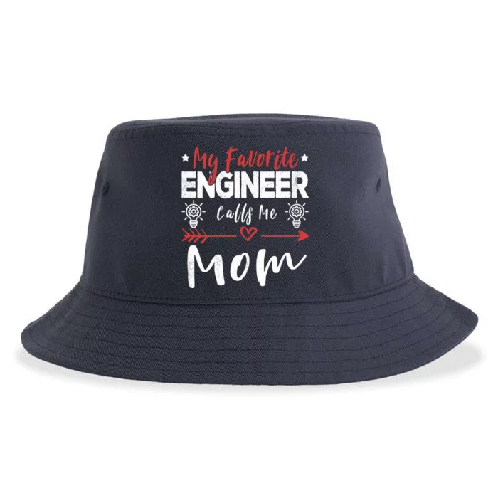 Wo My Favorite Engineer Calls Me Mom Engineer Mom Sustainable Bucket Hat