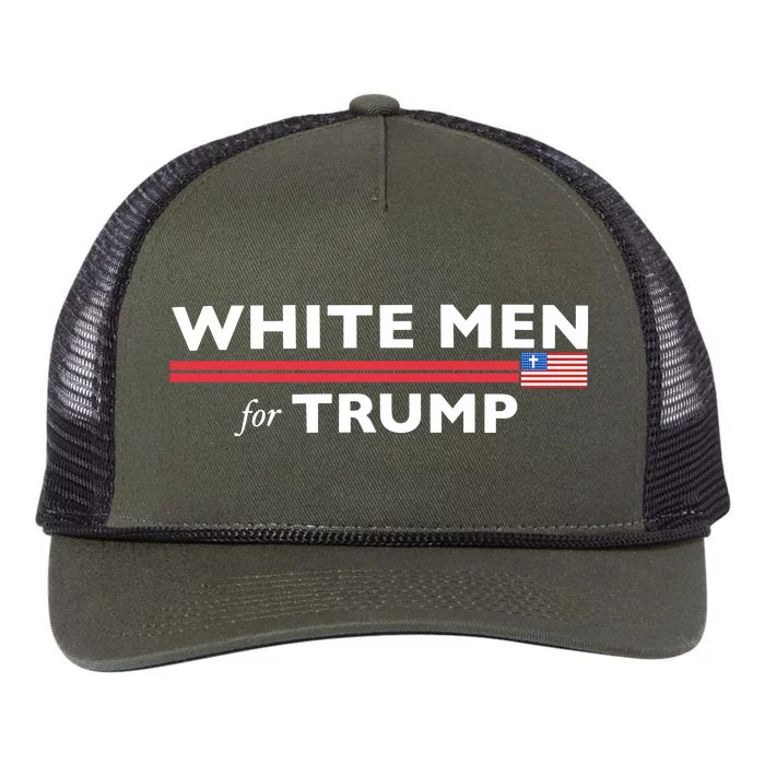 White M.E.N. For Trump Retro Rope Trucker Hat Cap