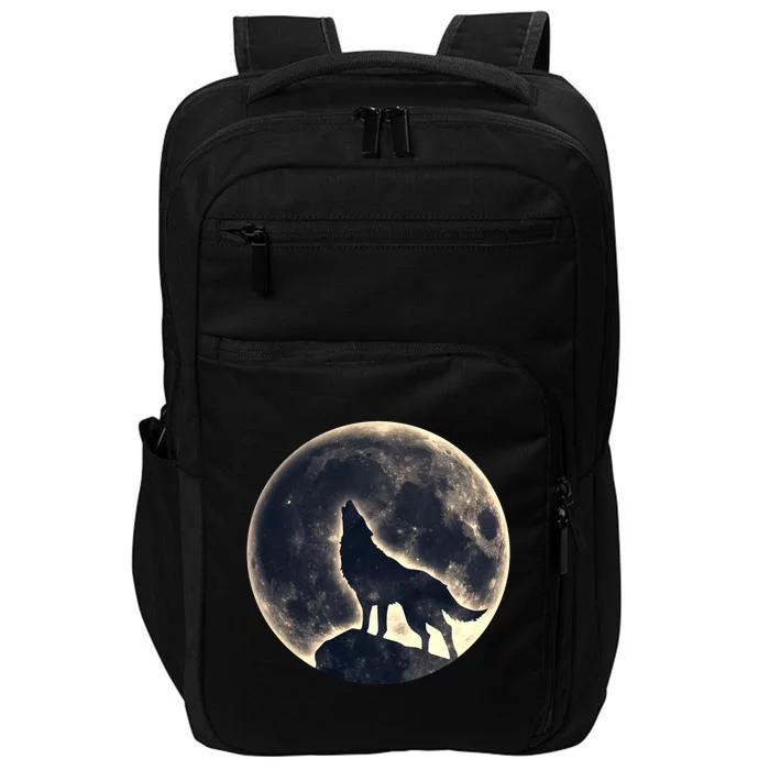 Wolf Moon Fantasy Wild Dog Wolves Impact Tech Backpack