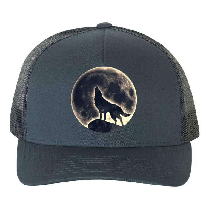 Wolf Moon Fantasy Wild Dog Wolves Yupoong Adult 5-Panel Trucker Hat