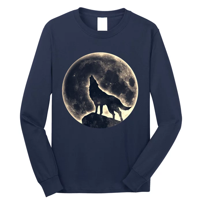 Wolf Moon Fantasy Wild Dog Wolves Long Sleeve Shirt