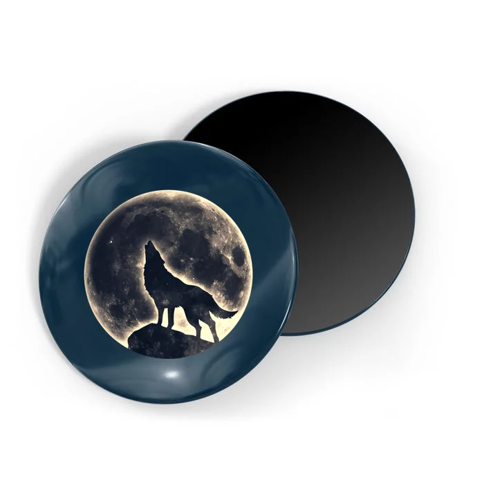 Wolf Moon Fantasy Wild Dog Wolves Magnet