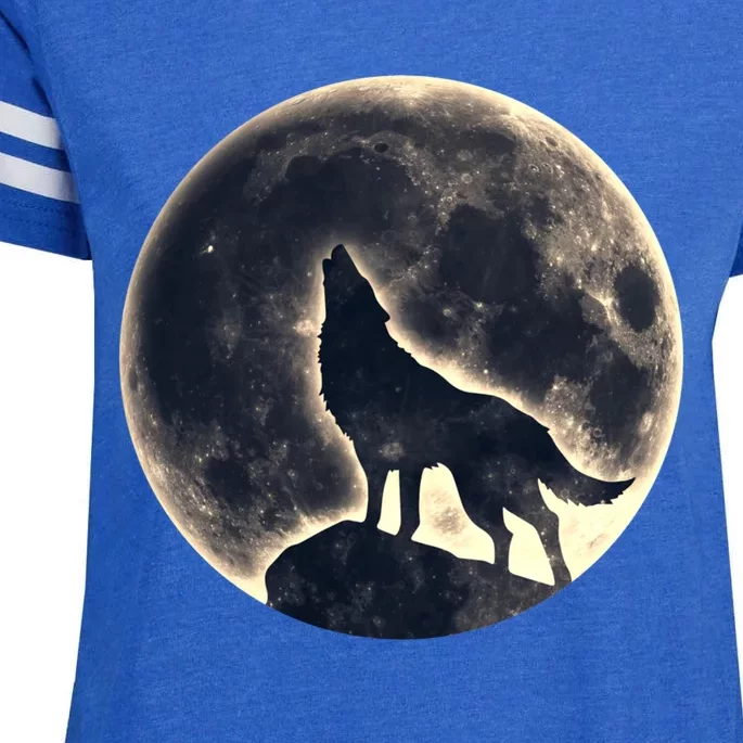 Wolf Moon Fantasy Wild Dog Wolves Enza Ladies Jersey Football T-Shirt