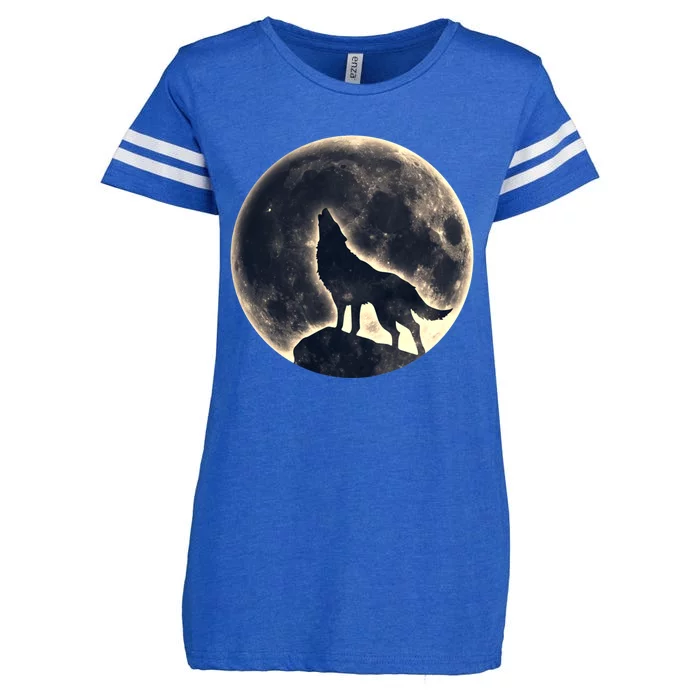 Wolf Moon Fantasy Wild Dog Wolves Enza Ladies Jersey Football T-Shirt