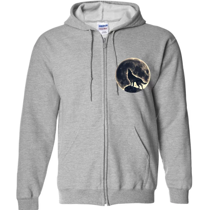 Wolf Moon Fantasy Wild Dog Wolves Full Zip Hoodie