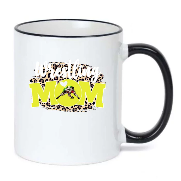 Wrestling Mom Funny Mother's Day For Mom Game Day Outfit Cute Gift Black Color Changing Mug