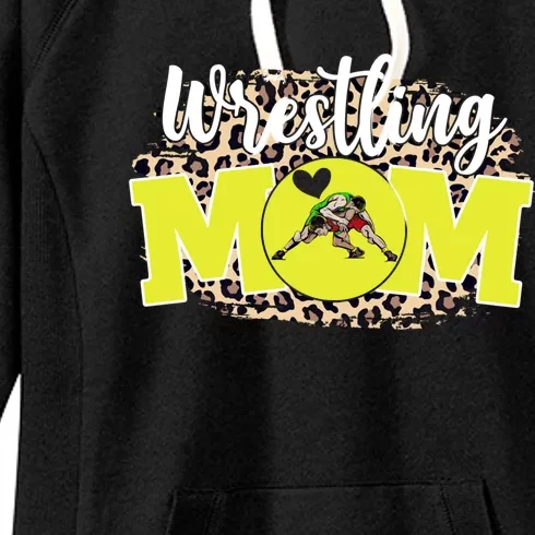 Wrestling Mom Funny Mother's Day For Mom Game Day Outfit Cute Gift Women's Fleece Hoodie