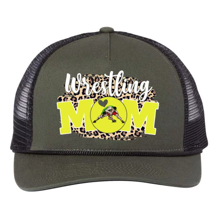 Wrestling Mom Funny Mother's Day For Mom Game Day Outfit Cute Gift Retro Rope Trucker Hat Cap