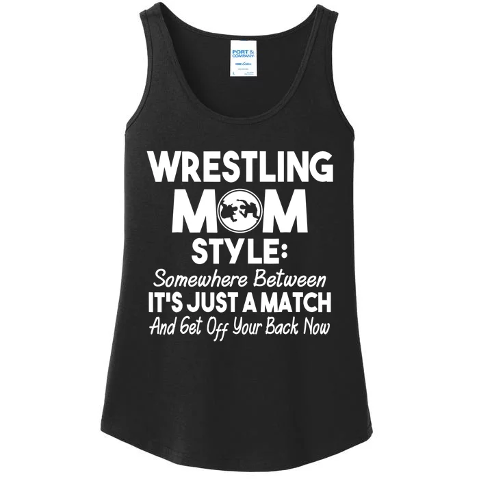 Wrestling Mom for Wo Funny Wrestle Wrestler Gifts Ladies Essential Tank