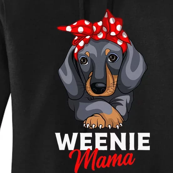 Weenie Mama Funny Dachshund Lover Women's Pullover Hoodie