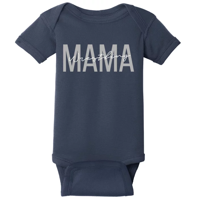 Wrestling Mom for Wo Funny Mama Wrestle Wrestler Baby Bodysuit