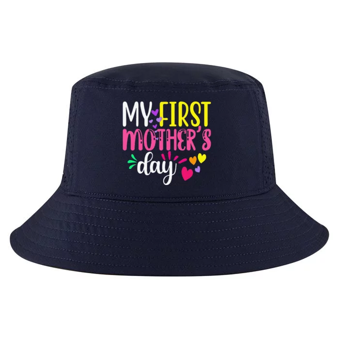 Women's My First Mothers Day Pregnancy Announcement Funy Cute Cool Comfort Performance Bucket Hat