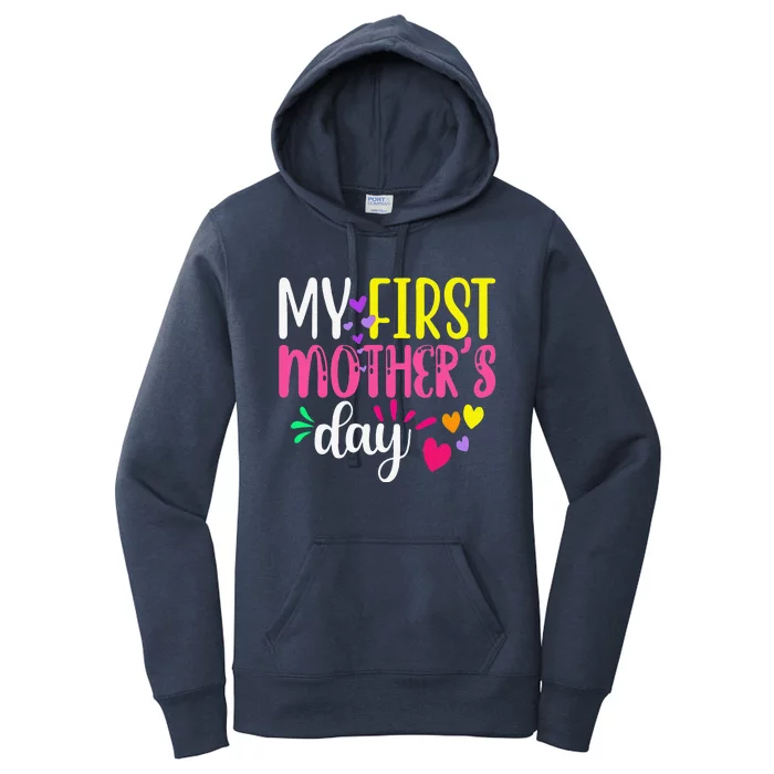 Women's My First Mothers Day Pregnancy Announcement Funy Cute Women's Pullover Hoodie