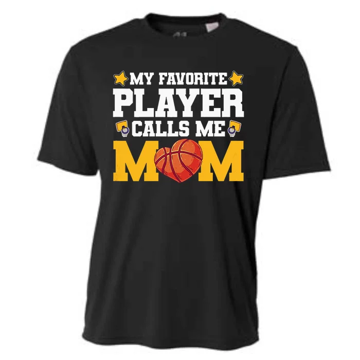 Wo My favourite player call me mom basketball Mothersday Cooling Performance Crew T-Shirt