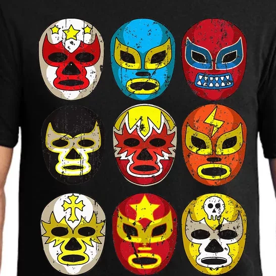 Wrestlers Masks Funny Pajama Set