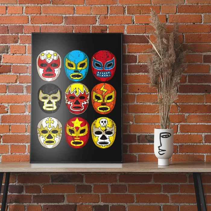 Wrestlers Masks Funny Poster