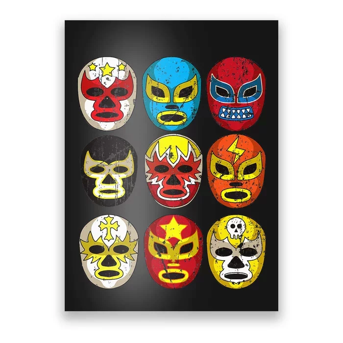 Wrestlers Masks Funny Poster