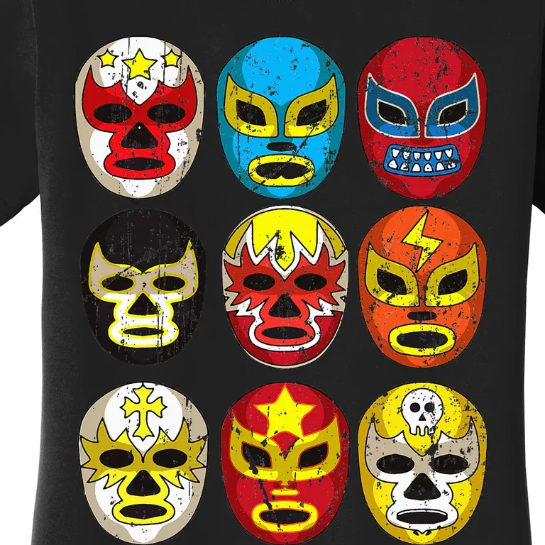 Wrestlers Masks Funny Women's T-Shirt