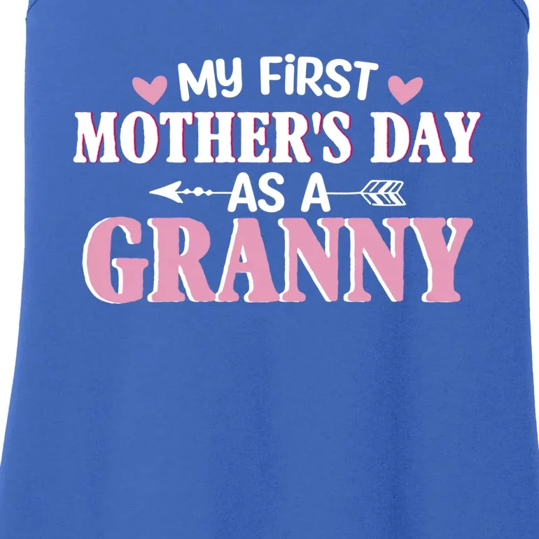 Wo's My First Mother's Day As A Granny Mother's Day Funny Gift Ladies Essential Tank