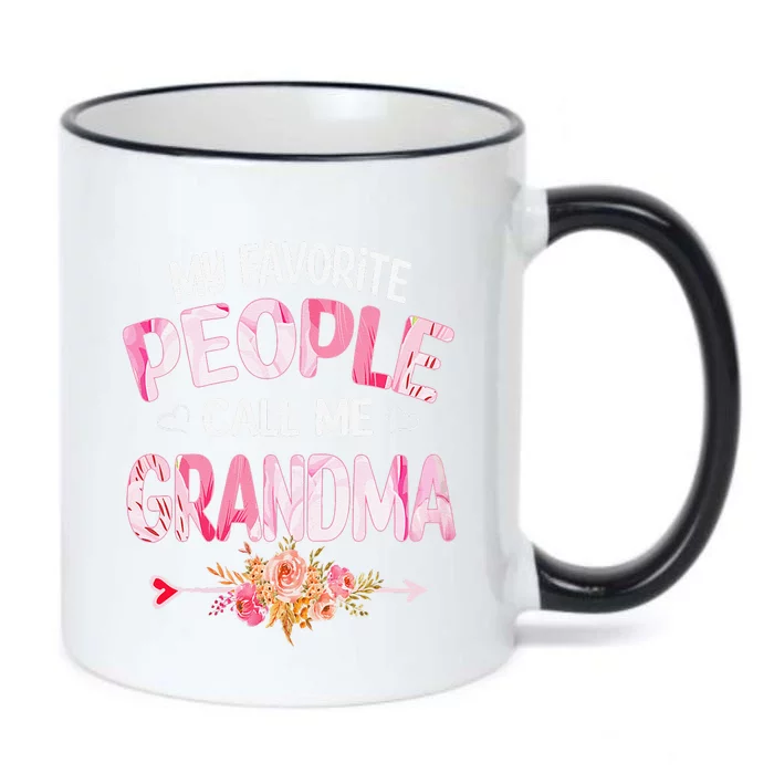 Womens My Favorite People Call Me Grandma Mother's Day Grandma Gift Black Color Changing Mug