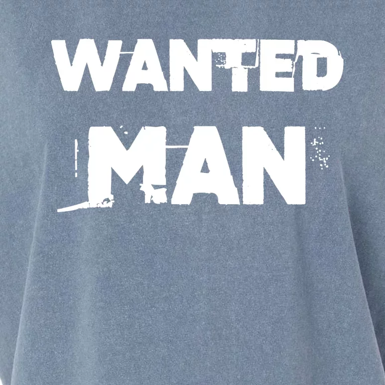 Wanted Man Funny Meme Garment-Dyed Women's Muscle Tee