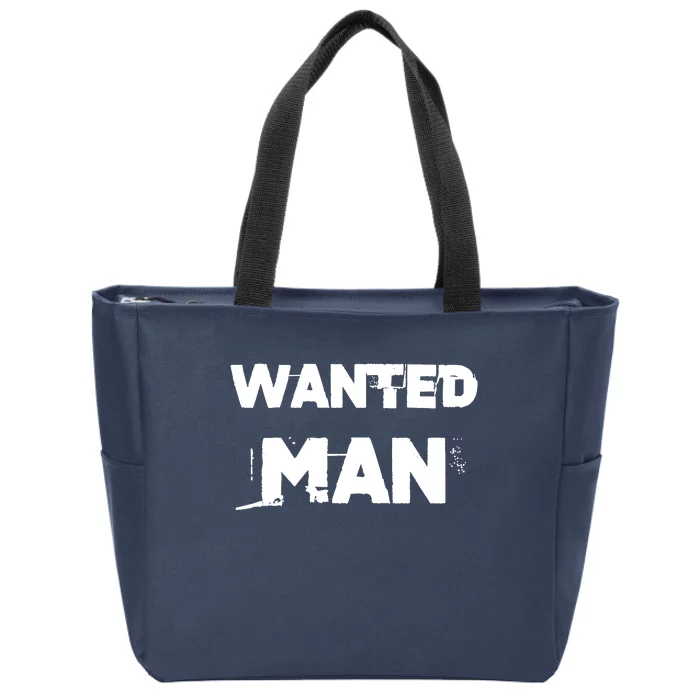 Wanted Man Funny Meme Zip Tote Bag