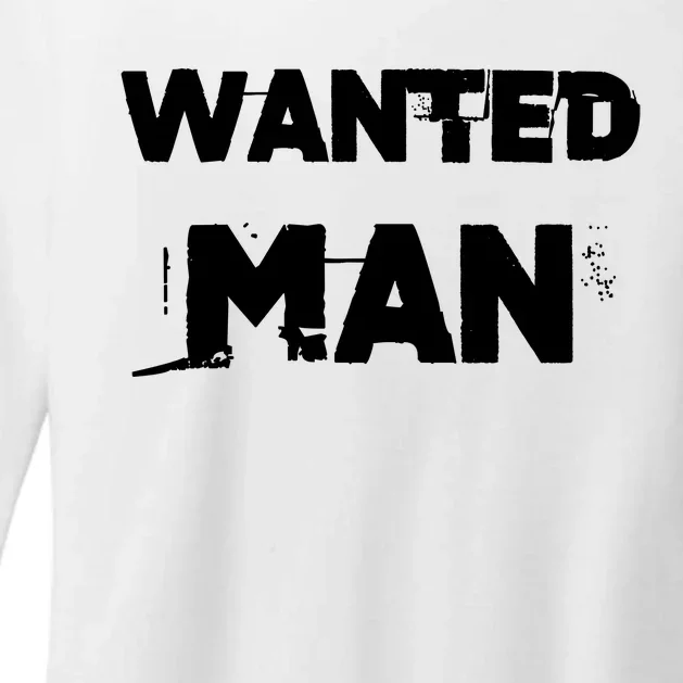 Wanted Man Funny Meme Womens CVC Long Sleeve Shirt