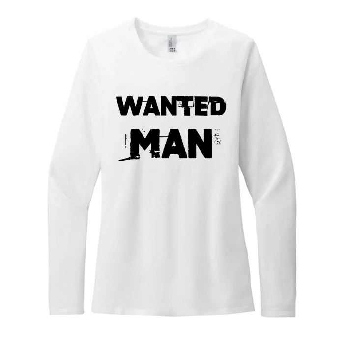 Wanted Man Funny Meme Womens CVC Long Sleeve Shirt