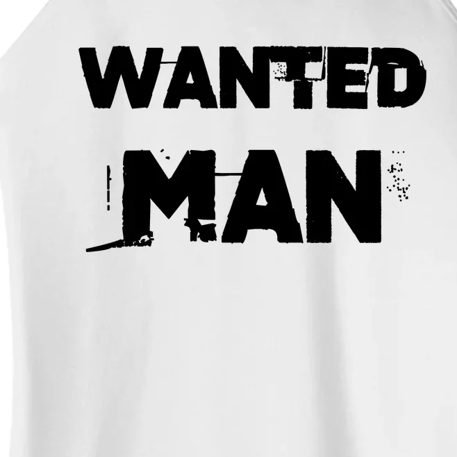 Wanted Man Funny Meme Women’s Perfect Tri Rocker Tank