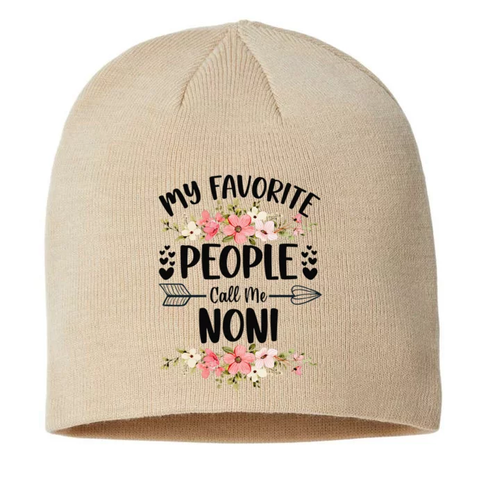 Womens My Favorite People Call Me Noni Mother's Day Gifts 8 1/2in Sustainable Knit Beanie