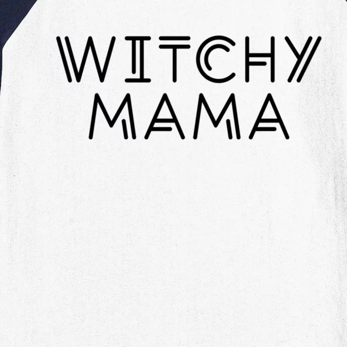 Witchy Mama Funny Halloween I Am With The Witch Gift Baseball Sleeve Shirt