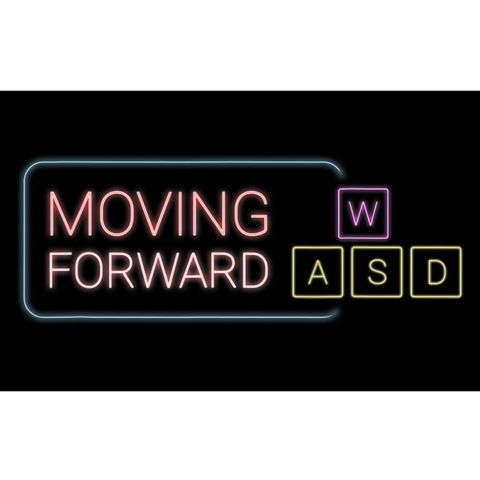 Wasd Moving Forward Retro Pc Gaming Inspirational Bumper Sticker