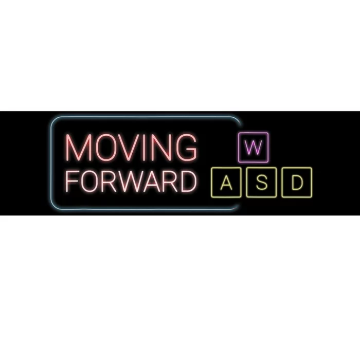 Wasd Moving Forward Retro Pc Gaming Inspirational Bumper Sticker